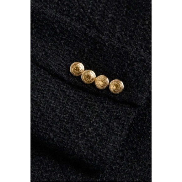 Black Textured Weave Jacket - Picture 7 of 8